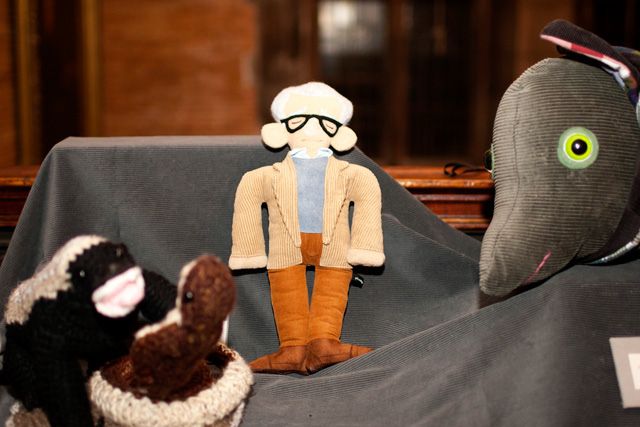 An corduroy doll homage to Woody Allen, who was presented with a Lifetime Corduroy Achievement Award. 